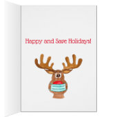 Joyeuses Vacances Rudolph Visage Masqué Reindeer (Intérieur (Droit))