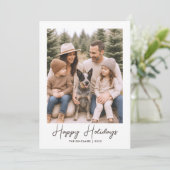 Joyeuses vacances Rustique Carte photo de famille (Debout devant)