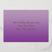 Joyeuses Vacances Scrolly Frame violet (Verso)
