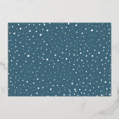 Joyeuses vacances Silver Foil Script Carte de vaca (Verso)