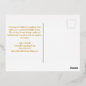 Joyeuses vacances Snowflake Trees Company Gold (Verso)