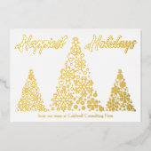 Joyeuses vacances Snowflake Trees Company Gold (Recto)