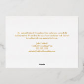 Joyeuses vacances Snowflake Trees Company Gold (Verso)