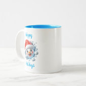 Joyeuses vacances Snowman 3d Mug (Devant gauche)
