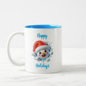 Joyeuses vacances Snowman 3d Mug (Gauche)