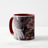 Joyeuses vacances Snowy Tree Lights Mug (Devant gauche)