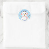 Joyeuses vacances Stickers Femme de neige (Sac)
