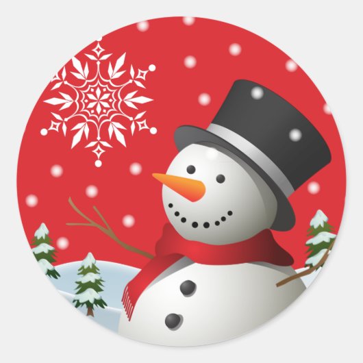 Joyeuses vacances Stickers Snowman (Devant)