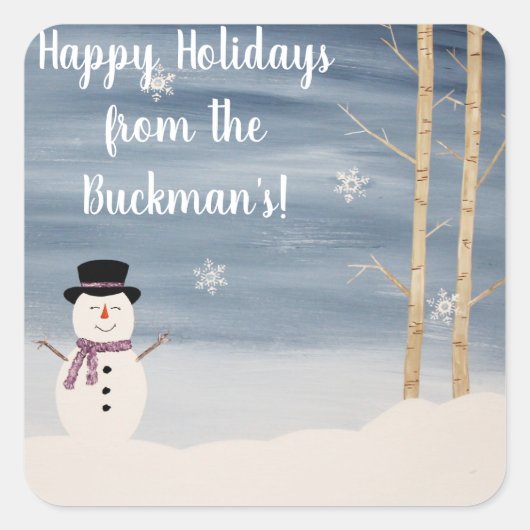 Joyeuses vacances Stickers Snowman (Devant)