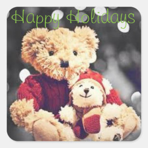 Joyeuses vacances Teddy Bear Sticker