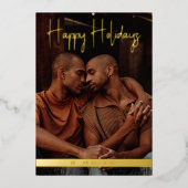 Joyeuses vacances Turquoise Moderne Calligraphie N (Recto)