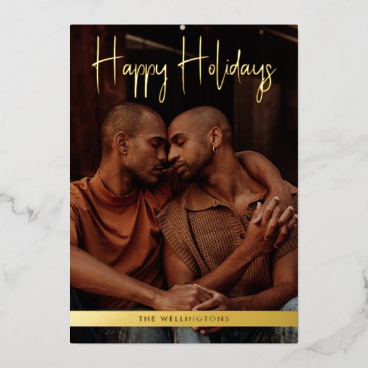 Joyeuses vacances Turquoise Moderne Calligraphie N (Recto)