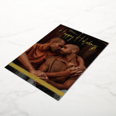 Joyeuses vacances Turquoise Moderne Calligraphie N (Rotation)