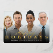 Joyeuses vacances Typographie classique Photo Entr (Recto)