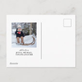 Joyeuses vacances Ville de Noël | Carte de vacance (Dos)