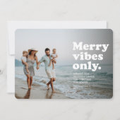 Joyeuses vibes seulement fun rétro vacances carte  (Devant)