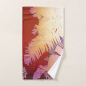 Joyeuses Vibes Tropicales Palm Trees Serviettes de (Serviette à main)