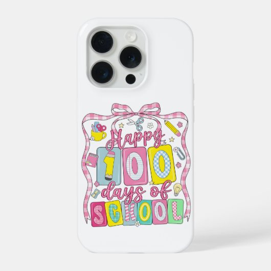 Joyeux 100 Jours d'École Ruban Rose (Verso)