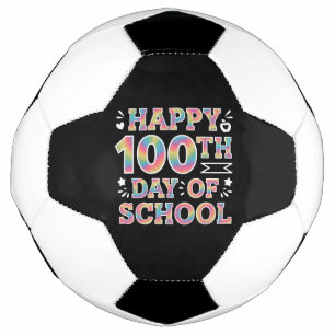 Joyeux 100e jour d'école Tie Dye Arc-en-ciel 100 J