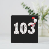 Joyeux 103e anniversaire sur Invitation noire (Debout devant)