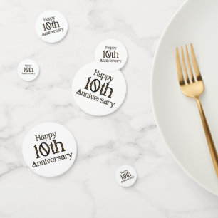 Joyeux 10e anniversaire Confetti table