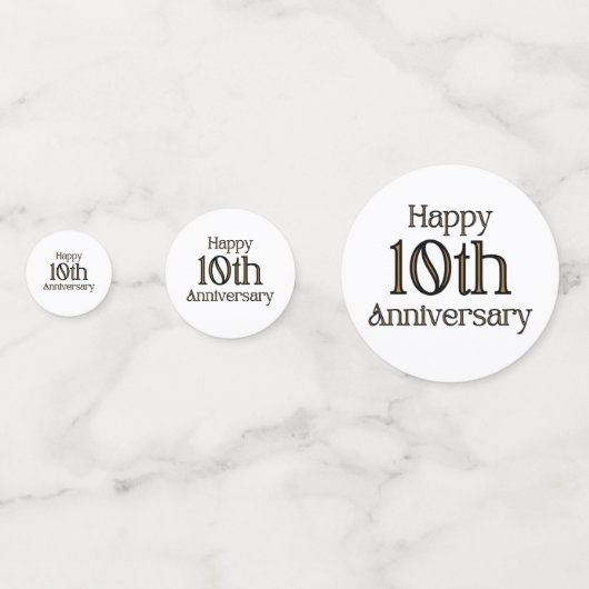 Joyeux 10e anniversaire Confetti table (Derrière)