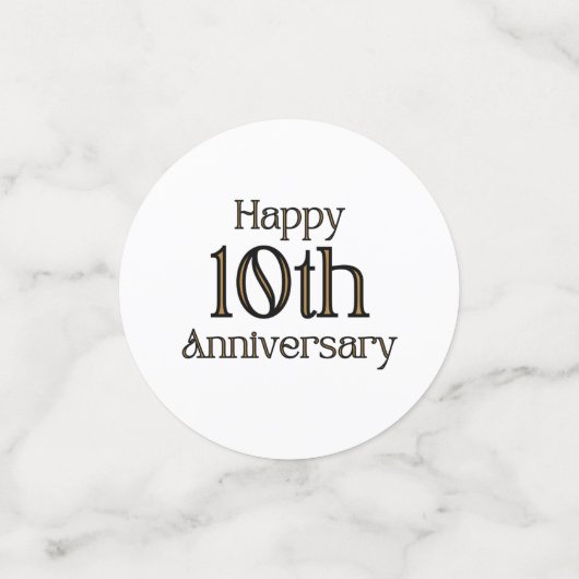 Joyeux 10e anniversaire Confetti table (Petit recto)