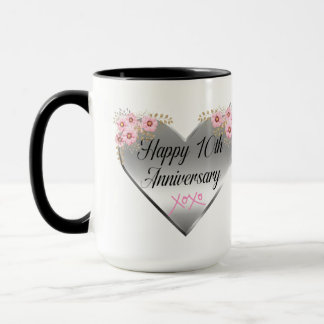 Joyeux 10e anniversaire Mariage Mug à deux tons 15