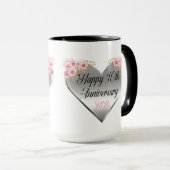 Joyeux 10e anniversaire Mariage Mug à deux tons 15 (Devant droit)