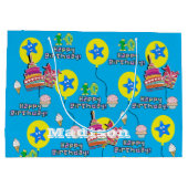 Joyeux 10e anniversaire Sac cadeau #10 Bleu (Dos)