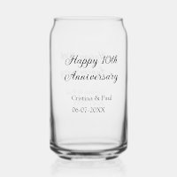 Joyeux 10e anniversaire simple nom de mariage mini