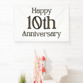 Joyeux 10ème Anniversaire Bannière vinyle 4x6 (Insitu)