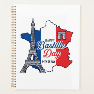 Joyeux 14 juillet France Carte Tour Eiffel Vector_
