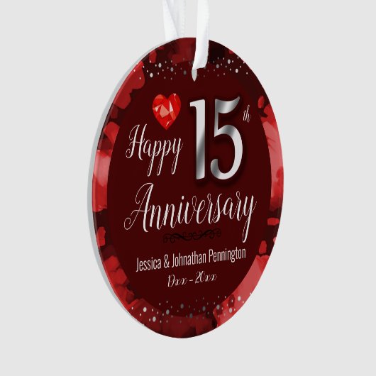 Joyeux 15e anniversaire de Mariage (devant)