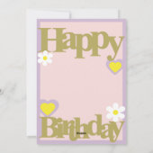 Joyeux 16e anniversaire - Carte fille aux fleurs (Dos)