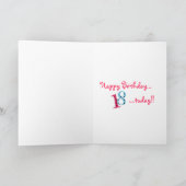 Joyeux 18e anniversaire amusant & carte pois brill (Intérieur)