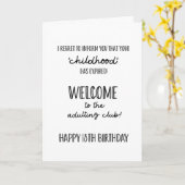 Joyeux 18e anniversaire.... carte drôle (Fleur jaune)