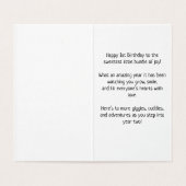 Joyeux 1er anniversaire - Carte pour enfants (Inside Unfolded)