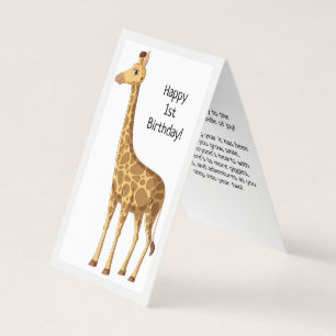 Joyeux 1er anniversaire - Carte pour enfants
