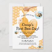 Joyeux 1er anniversaire de l'abeille ! Invitation (Devant)