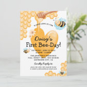 Joyeux 1er anniversaire de l'abeille ! Invitation (Debout devant)