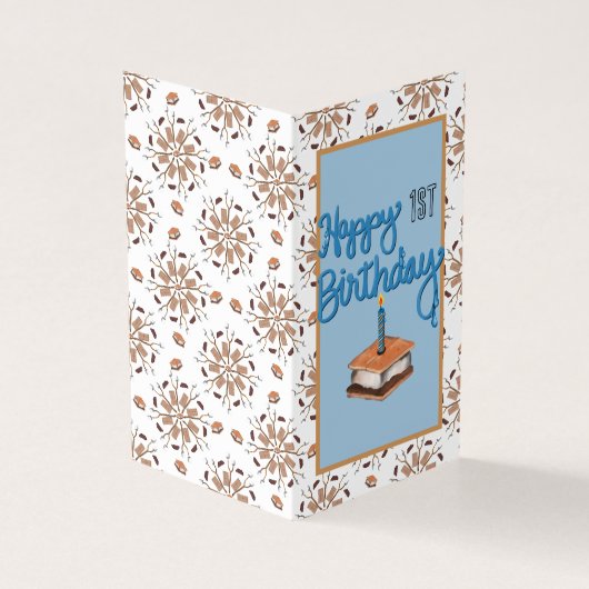 Joyeux 1er anniversaire et carte de voeux beaucoup (Outside)