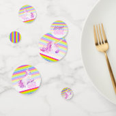 Joyeux 1er anniversaire licorne nom confetti (Groupe)