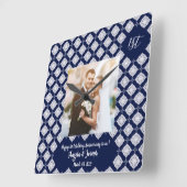 Joyeux 1er anniversaire photo décorative Horloge (Angle)