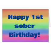 Joyeux 1er anniversaire sobre (Devant Horizontal)