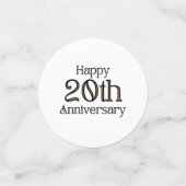 Joyeux 20e anniversaire Confetti table (Petit recto)