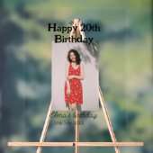 Joyeux 20e anniversaire photo moderne simple (Neutre)