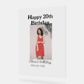 Joyeux 20e anniversaire photo moderne simple (Angle)