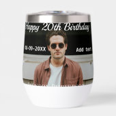 Joyeux 20e anniversaire simple photo ajouter nom d (Avant)