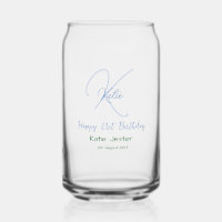 Joyeux 21e anniversaire bleu ajouter un monogramme